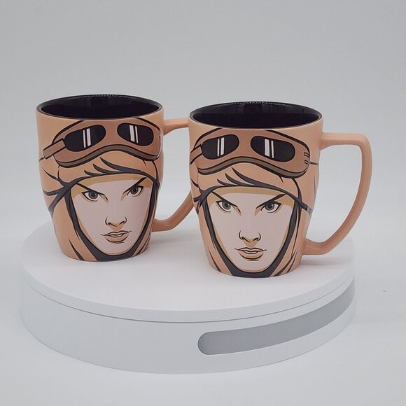 Disney Store Force Awakens Mug Star Wars Rey Skywalker Jedi Master Set of 2 - Picture 9 of 10